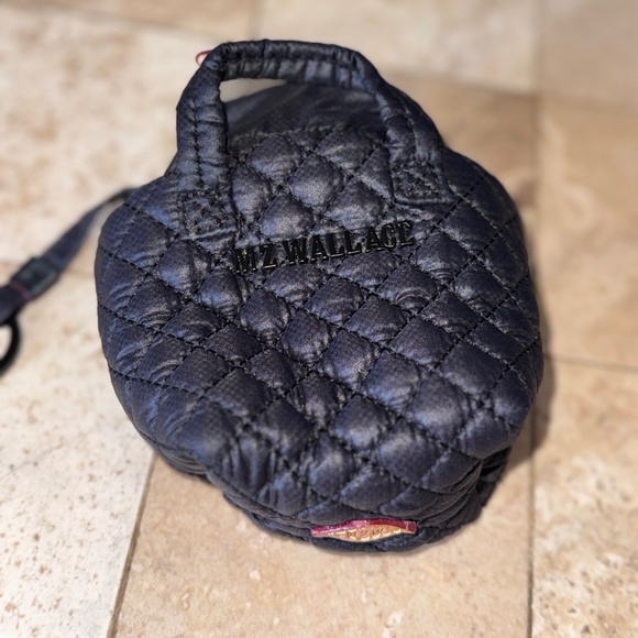 MZ Wallace Micro Mini Black Sutton Metro Wallet Keychain Bag Charm Coin Purse - Picture 7 of 9